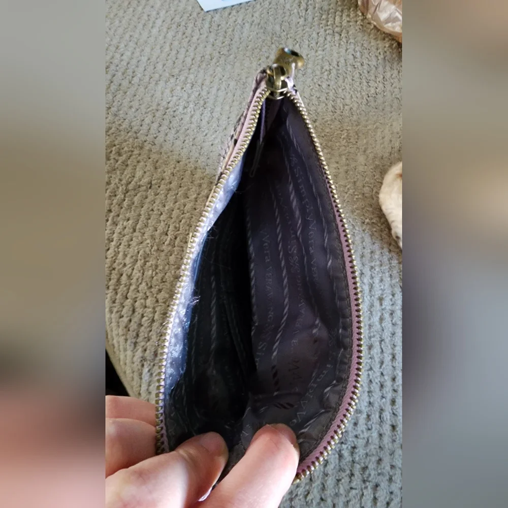 Vera Wang purple snake pattern clutch - Picture 4 of 5